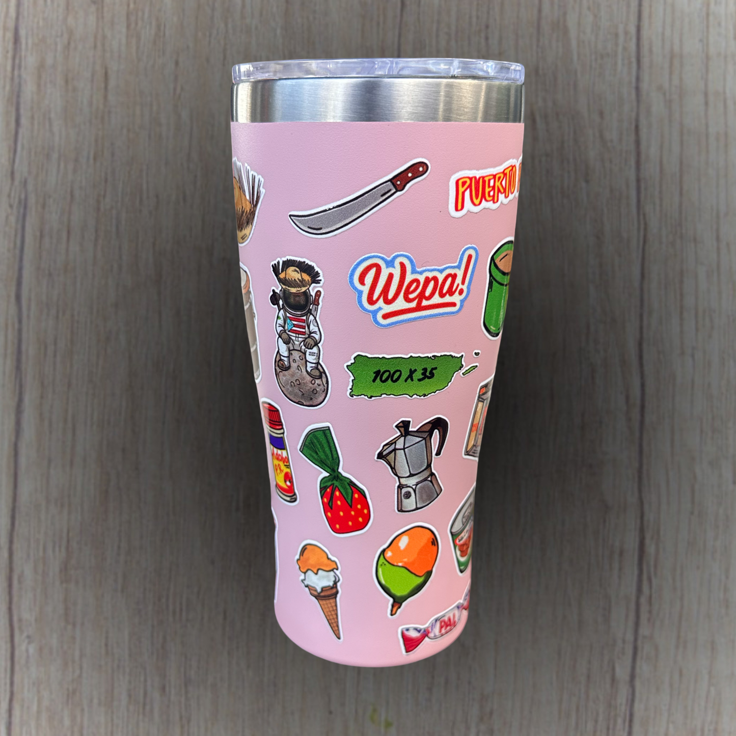 Lienzo Tumbler 20 oz. Color rosa