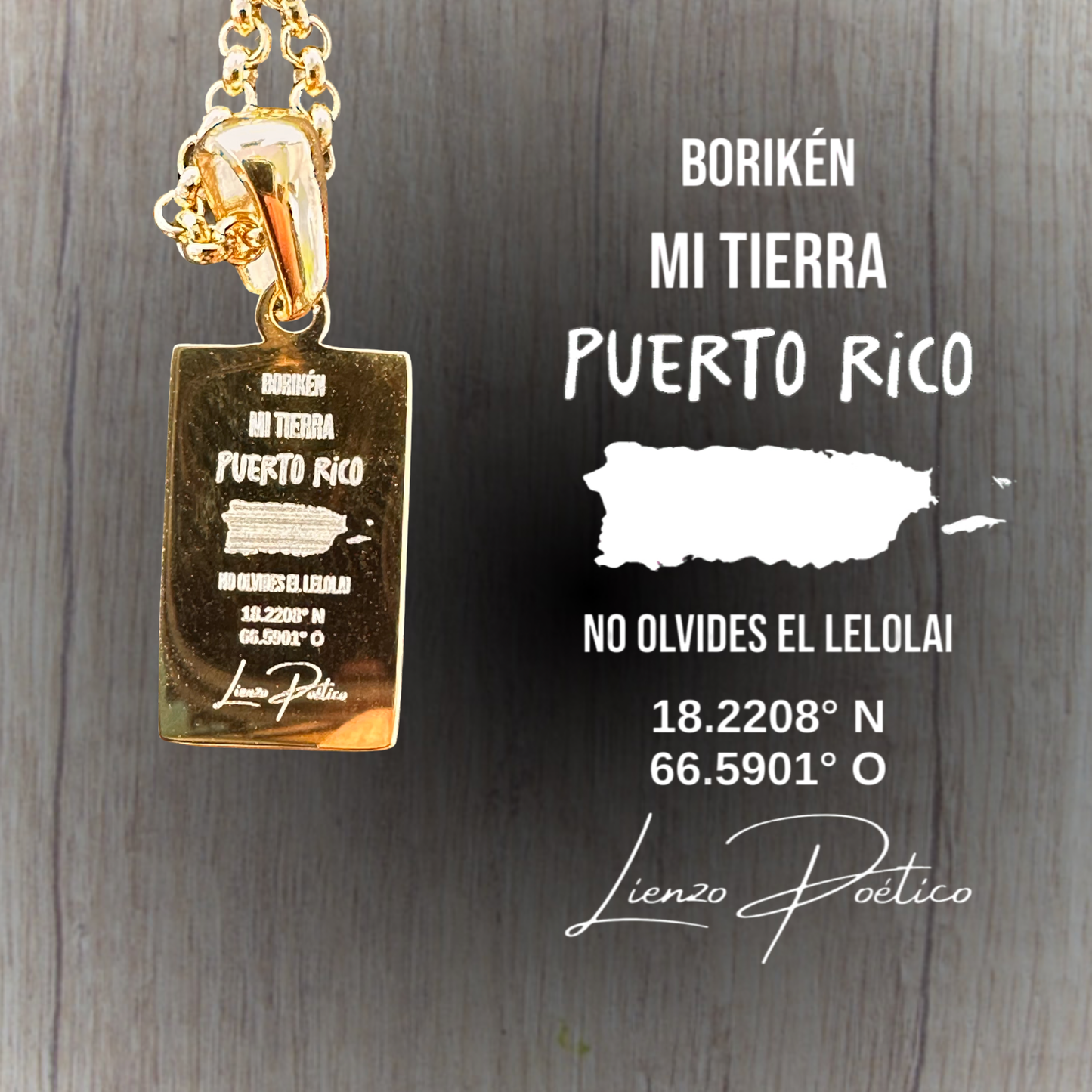 Bandera de Puerto Rico negra y blanca color oro