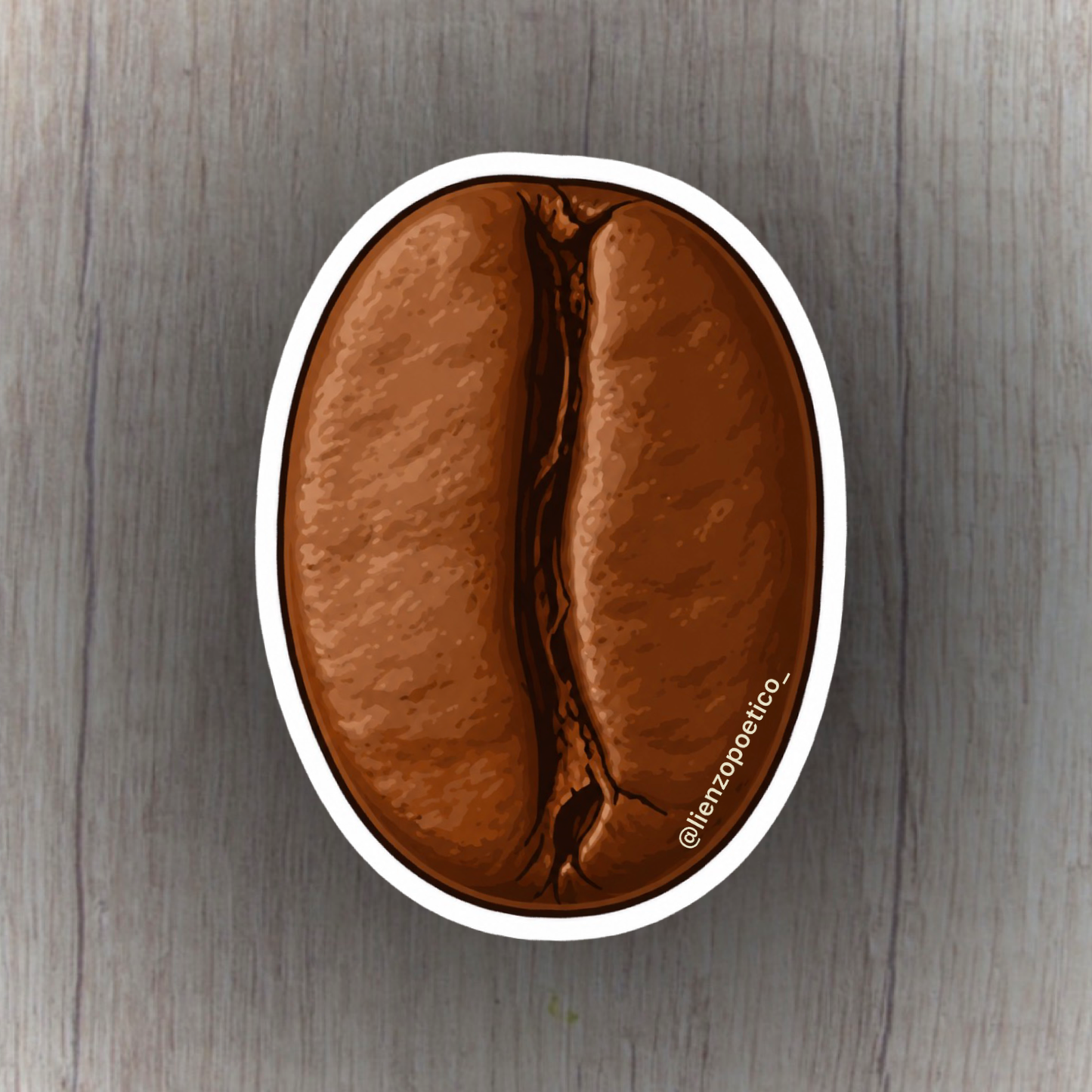 Sticker de grano de café