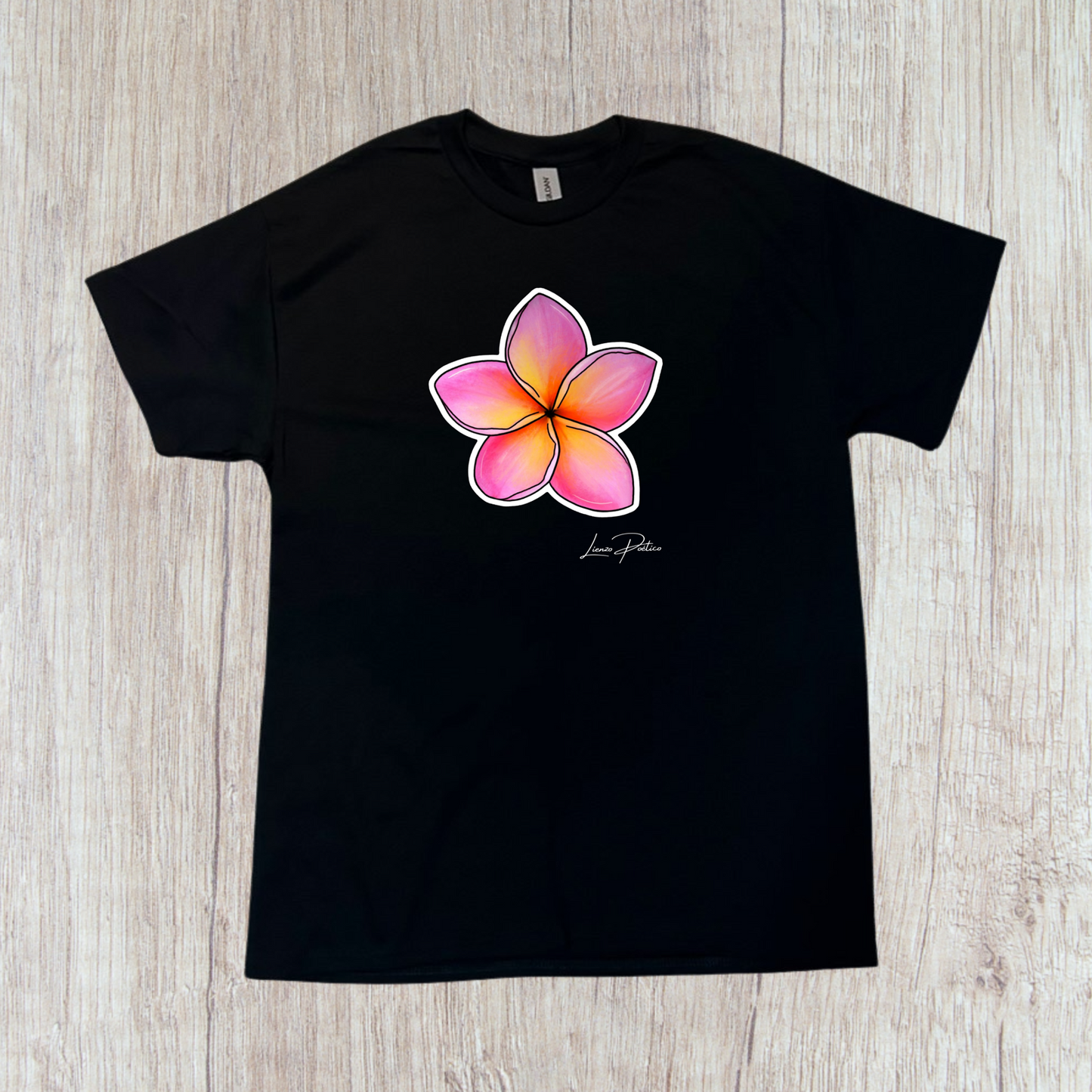 T-shirt de Flor Plumeria color rosa