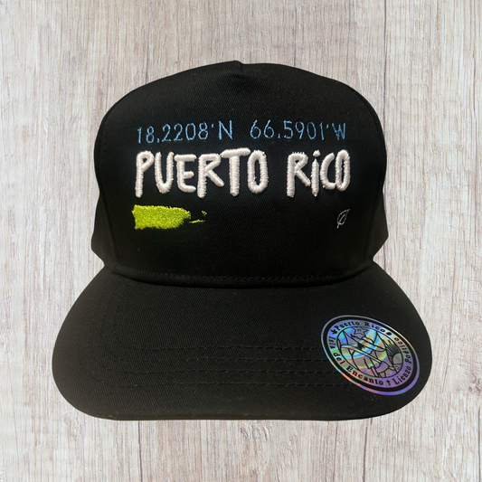 Gorra Puerto Rico bordada - Negra
