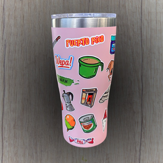 Lienzo Tumbler 20 oz. Color rosa