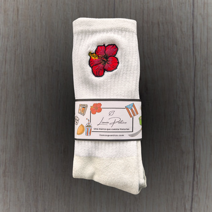Medias bordadas de Flor de Maga
