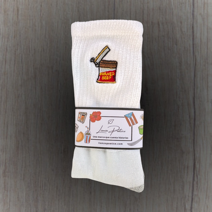 Medias bordadas de Corned beef