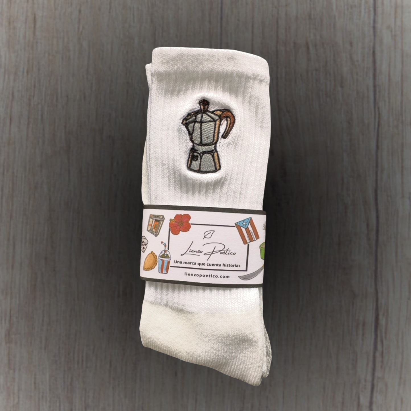 Medias bordadas de Greca