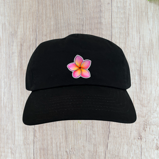 Gorra de Flor Plumeria color rosa