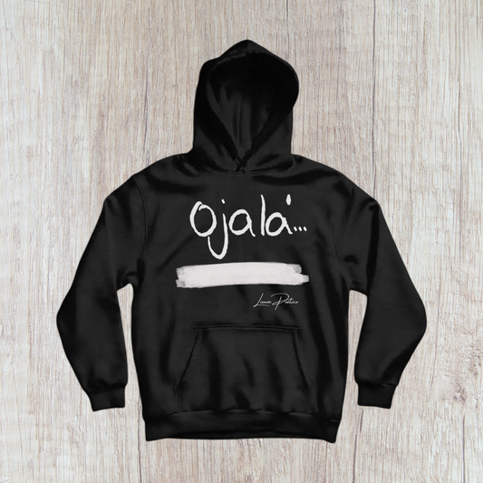 Hoodie de OJALÁ... (con franja blanca para escribir mensaje)