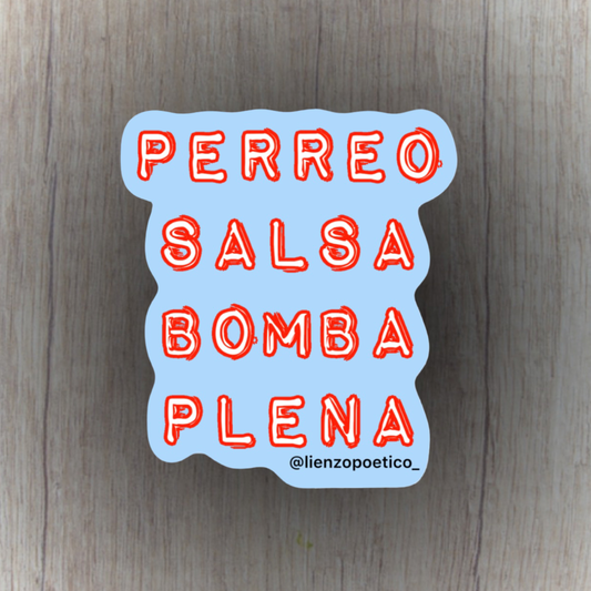 Sticker de Perreo, Salsa, Bomba, Plena