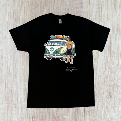 T-shirt o Crop Top de Guagua Volky con Surfer