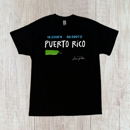 T-shirt o Crop Top Puerto Rico/coordenadas