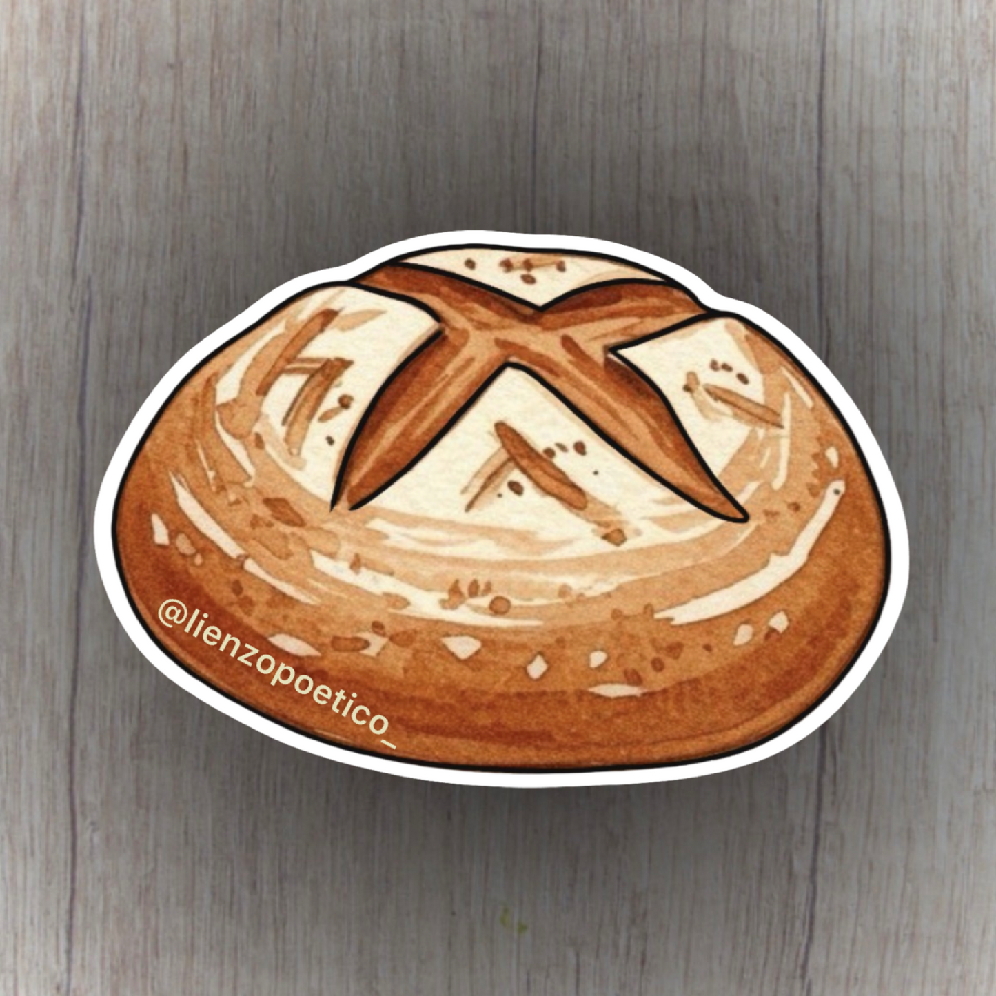 Sticker de pan redondo