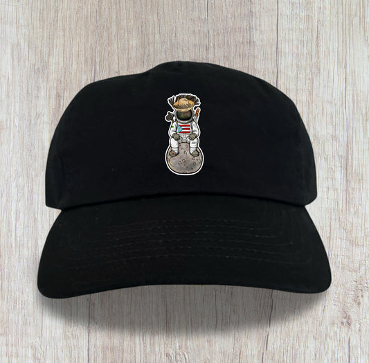 Gorra de Boricua en la luna