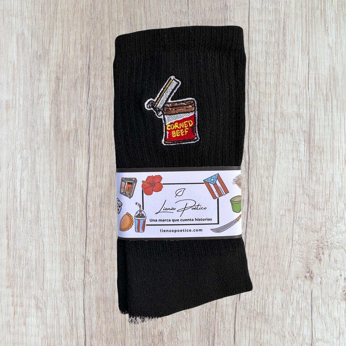 Medias bordadas de Corned beef